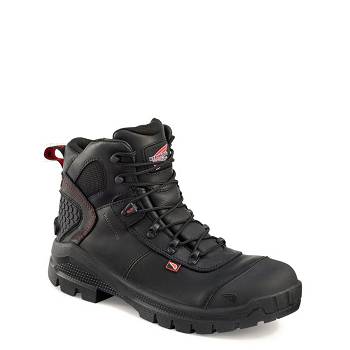 Red Wing Férfi Crv 6-inch Safety Toe Vízálló Bakancs Fekete